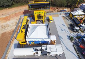 Aerial photo of LINTEC-IXON stand in M&T